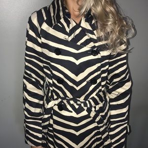 Coach zebra print trench coat